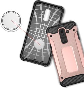 Hurtel Hybrid Armor pancerne hybrydowe etui pokrowiec Samsung Galaxy A6 Plus 2018 A605 srebrny 3