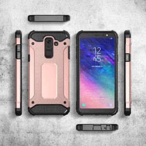 Hurtel Hybrid Armor pancerne hybrydowe etui pokrowiec Samsung Galaxy A6 Plus 2018 A605 srebrny 7
