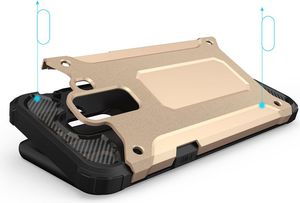 Hurtel Hybrid Armor pancerne hybrydowe etui pokrowiec Samsung Galaxy A6 2018 A600 złoty 3