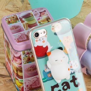 Hurtel Żelowy pokrowiec etui Squishy animal gumowa zabawka 4D gniotek Samsung Galaxy A8 2018 A530 kot 3