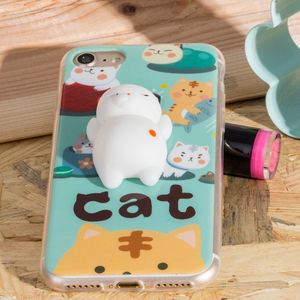Hurtel Żelowy pokrowiec etui Squishy animal gumowa zabawka 4D gniotek Samsung Galaxy A8 2018 A530 kot 4