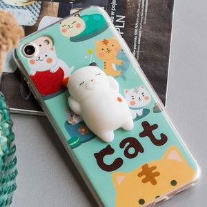 Hurtel Żelowy pokrowiec etui Squishy animal gumowa zabawka 4D gniotek Samsung Galaxy A8 2018 A530 kot 5
