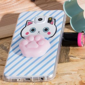 Hurtel Żelowy pokrowiec etui Squishy animal gumowa zabawka 4D gniotek Samsung Galaxy A8 2018 A530 łapka 4