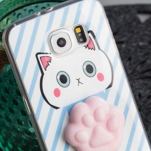 Hurtel Żelowy pokrowiec etui Squishy animal gumowa zabawka 4D gniotek Samsung Galaxy A8 2018 A530 łapka 6