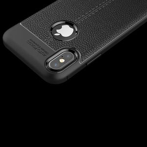 Hurtel Litchi Pattern elastyczne etui pokrowiec iPhone X czerwony 4