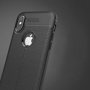 Hurtel Litchi Pattern elastyczne etui pokrowiec iPhone X czerwony 9