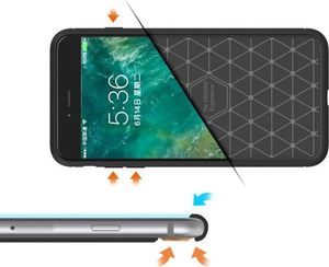 Hurtel Etui iPhone 8 / 7 Carbon Case elastyczne pokrowiec czarny 7