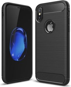 Hurtel Etui iPhone X Carbon Case elastyczne pokrowiec czarny 1