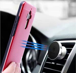 Hurtel Carbon Slim Armor magnetyczne etui pokrowiec z wbudowaną metalową płytką Samsung Galaxy A3 2017 A320 szary 2