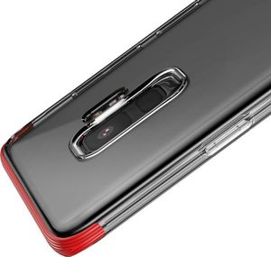 Baseus Baseus Armor Case przezroczyste etui pokrowiec z wzmocnioną ramką Samsung Galaxy S9 G960 czerwony (WISAS9-YJ09) 4
