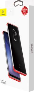 Baseus Baseus Armor Case przezroczyste etui pokrowiec z wzmocnioną ramką Samsung Galaxy S9 Plus G965 czerwony (WISAS9P-YJ09) 13