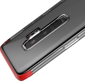 Baseus Baseus Armor Case przezroczyste etui pokrowiec z wzmocnioną ramką Samsung Galaxy S9 Plus G965 czerwony (WISAS9P-YJ09) 4