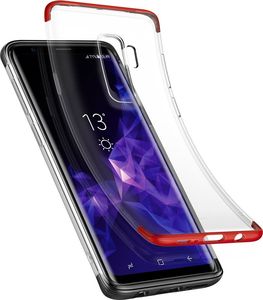 Baseus Baseus Armor Case przezroczyste etui pokrowiec z wzmocnioną ramką Samsung Galaxy S9 Plus G965 czerwony (WISAS9P-YJ09) 6
