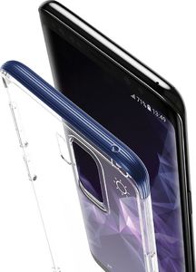 Baseus Baseus Armor Case przezroczyste etui pokrowiec z wzmocnioną ramką Samsung Galaxy S9 Plus G965 niebieski (WISAS9P-YJ03) 5