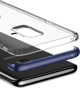 Baseus Baseus Armor Case przezroczyste etui pokrowiec z wzmocnioną ramką Samsung Galaxy S9 Plus G965 niebieski (WISAS9P-YJ03) 7