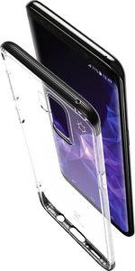 Baseus Baseus Armor Case przezroczyste etui pokrowiec z wzmocnioną ramką Samsung Galaxy S9 Plus G965 czarny (WISAS9P-YJ01) 4