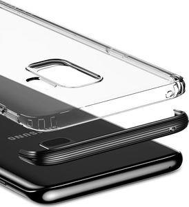 Baseus Baseus Armor Case przezroczyste etui pokrowiec z wzmocnioną ramką Samsung Galaxy S9 Plus G965 czarny (WISAS9P-YJ01) 6
