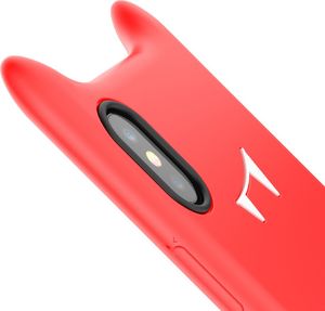 Baseus Baseus Devil Baby Case gumowe silikonowe etui pokrowiec 3D iPhone X czerwony 6