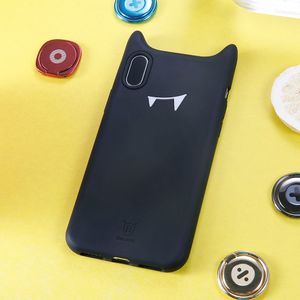 Baseus Baseus Devil Baby Case gumowe silikonowe etui pokrowiec 3D iPhone X czarny 7