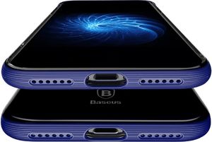 Baseus Etui iPhone X Baseus Armor Case przezroczysty pokrowiec z wzmocnioną ramką niebieski 2