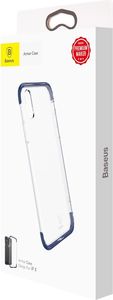 Baseus Etui iPhone X Baseus Armor Case przezroczysty pokrowiec z wzmocnioną ramką niebieski 9