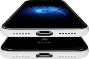 Baseus Etui iPhone X Baseus Armor Case przezroczysty pokrowiec z wzmocnioną ramką biały 2