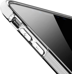 Baseus Etui iPhone X Baseus Armor Case przezroczysty pokrowiec z wzmocnioną ramką biały 4