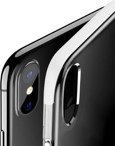 Baseus Etui iPhone X Baseus Armor Case przezroczysty pokrowiec z wzmocnioną ramką biały 5