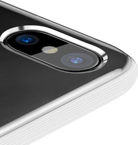 Baseus Etui iPhone X Baseus Armor Case przezroczysty pokrowiec z wzmocnioną ramką biały 6