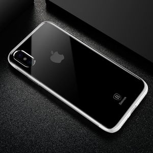Baseus Etui iPhone X Baseus Armor Case przezroczysty pokrowiec z wzmocnioną ramką biały 8