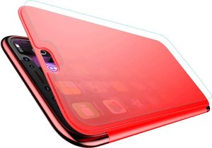 Baseus Etui iPhone X Baseus Touchable Case żelowy pokrowiec ze szkłem hartowanym iPhone X czerwony 4