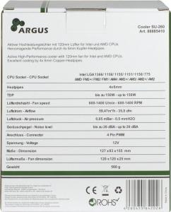 Chłodzenie CPU Argus SU-260 (88885410) 4