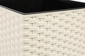 Lamela Doniczka Finezja z wkładem Rattan Mokka 30x30x57 3