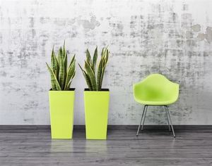 Lamela Doniczka Finezja z wkładem połysk Biały 250x250 H:46 4