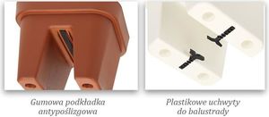 Lamela Donica Balustradowa Lobelia 29x29 H:24cm 3