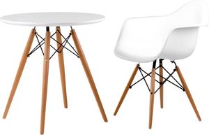 D2 Design Stół DTW 70 cm, blat biały 1
