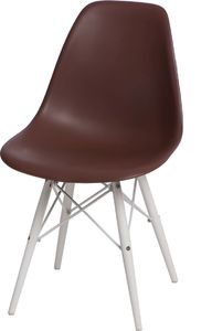 D2 Design Krzesło P016W PP brązowo-białe (84795) 1