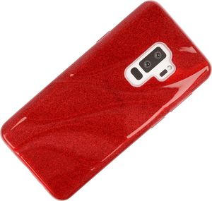 Etui Wave glitter SAMSUNG S9+ czerwone 2