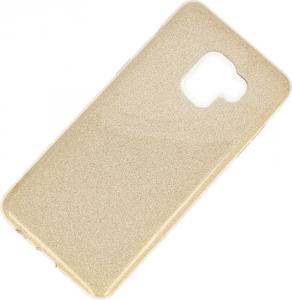 Etui glitter Samsung A8+ 2018 złoty 2