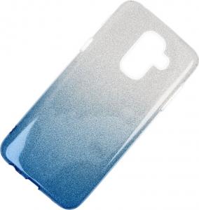 Etui Glitter SAMSUNG A6 2018 srebrno-niebieskie 2