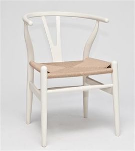 D2 Design Krzesło Wicker białe 1