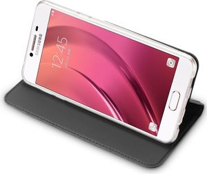 Dux Ducis Etui skin leather Galaxy A8+ szare 4