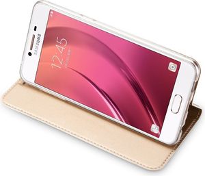 Dux Ducis Etui skin leather Galaxy A8+ złote 3