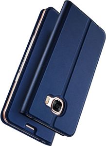 Dux Ducis Etui skin leather Galaxy A8+ granatowe 2