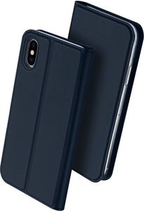 Dux Ducis Etui skin leather iPhone X/XS granatowe 2