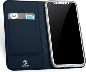 Dux Ducis Etui skin leather iPhone X/XS granatowe 3