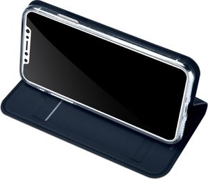 Dux Ducis Etui skin leather iPhone X/XS granatowe 5