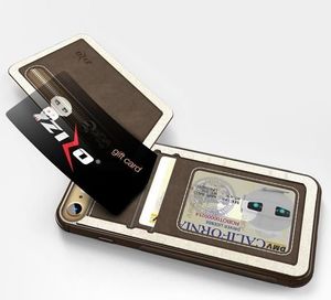 Zizo Zizo Nebula Wallet Case - Skórzane etui iPhone X z kieszeniami na karty + saszetka na zamek + szkło 9H na ekran (Dark Brown/Brown) 8