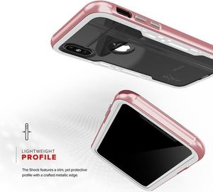 Zizo Zizo Shock Case -Pancerne etui iPhone X ze szkłem na ekran (Rose Gold/White) 11