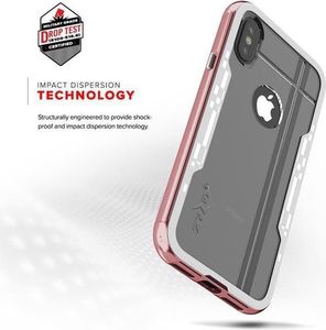 Zizo Zizo Shock Case -Pancerne etui iPhone X ze szkłem na ekran (Rose Gold/White) 9